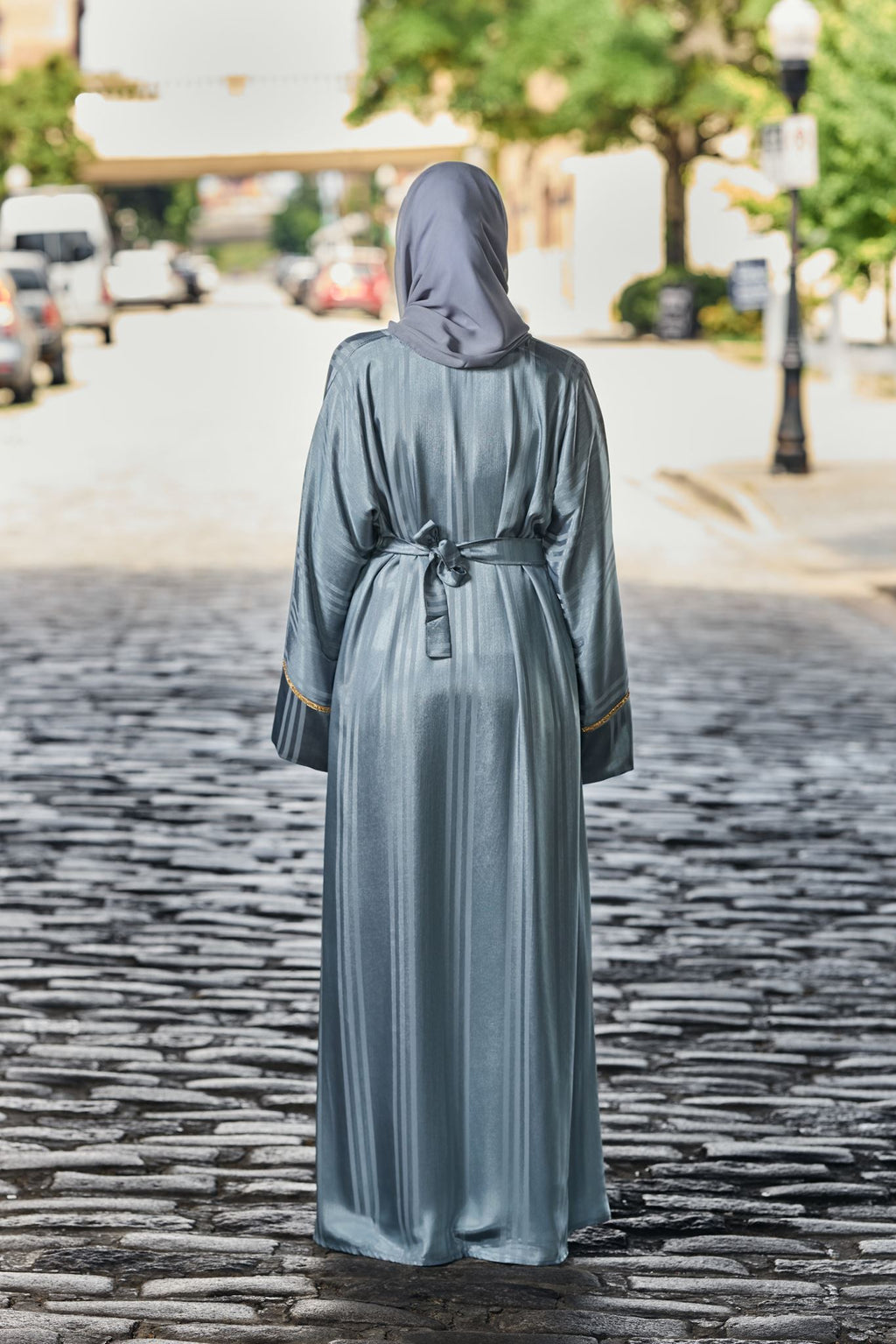 Nadia Stripe Zoom Abaya