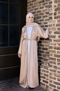 Beige Embellished Abaya