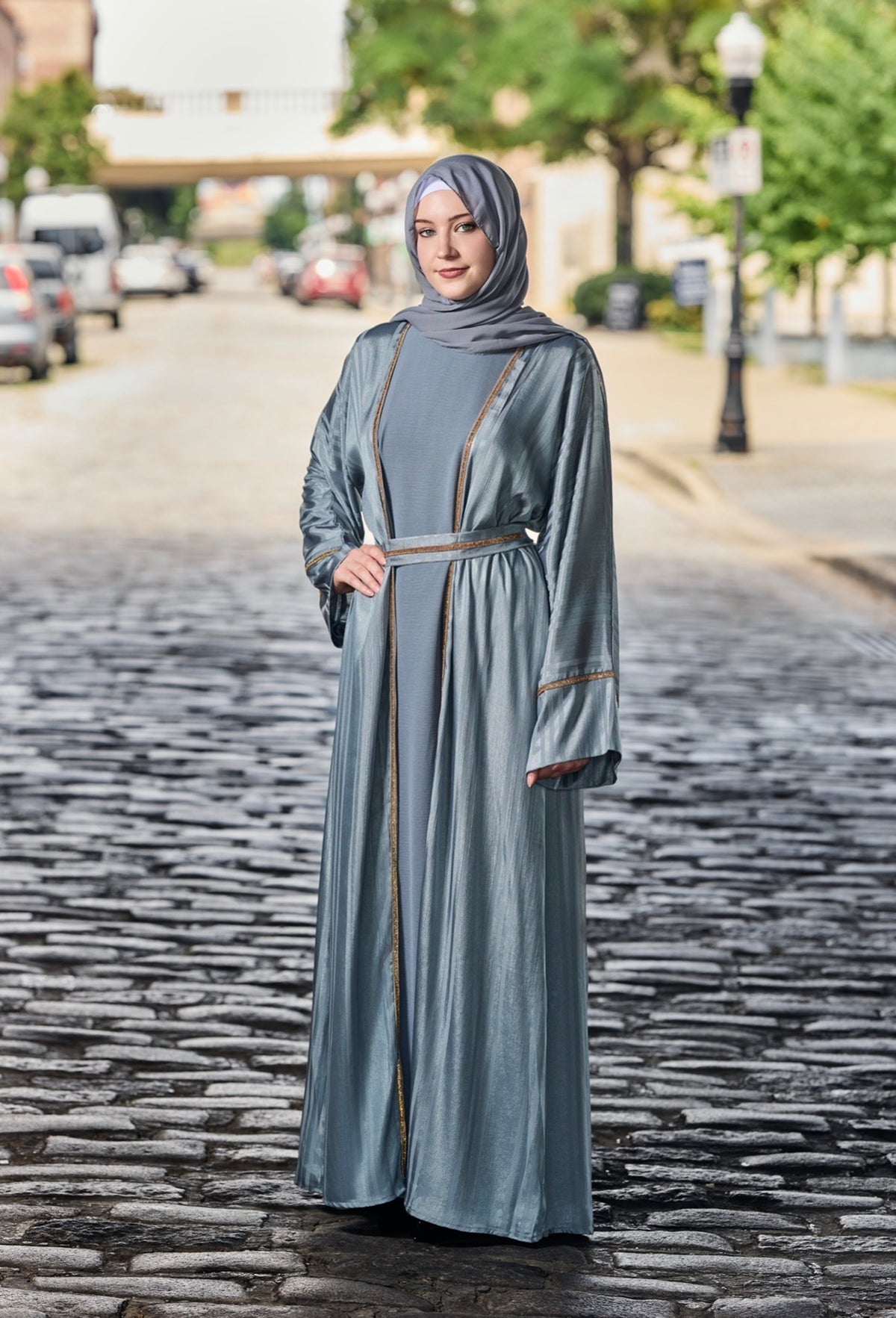 Nadia Stripe Zoom Abaya
