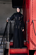Black Embellished Abaya