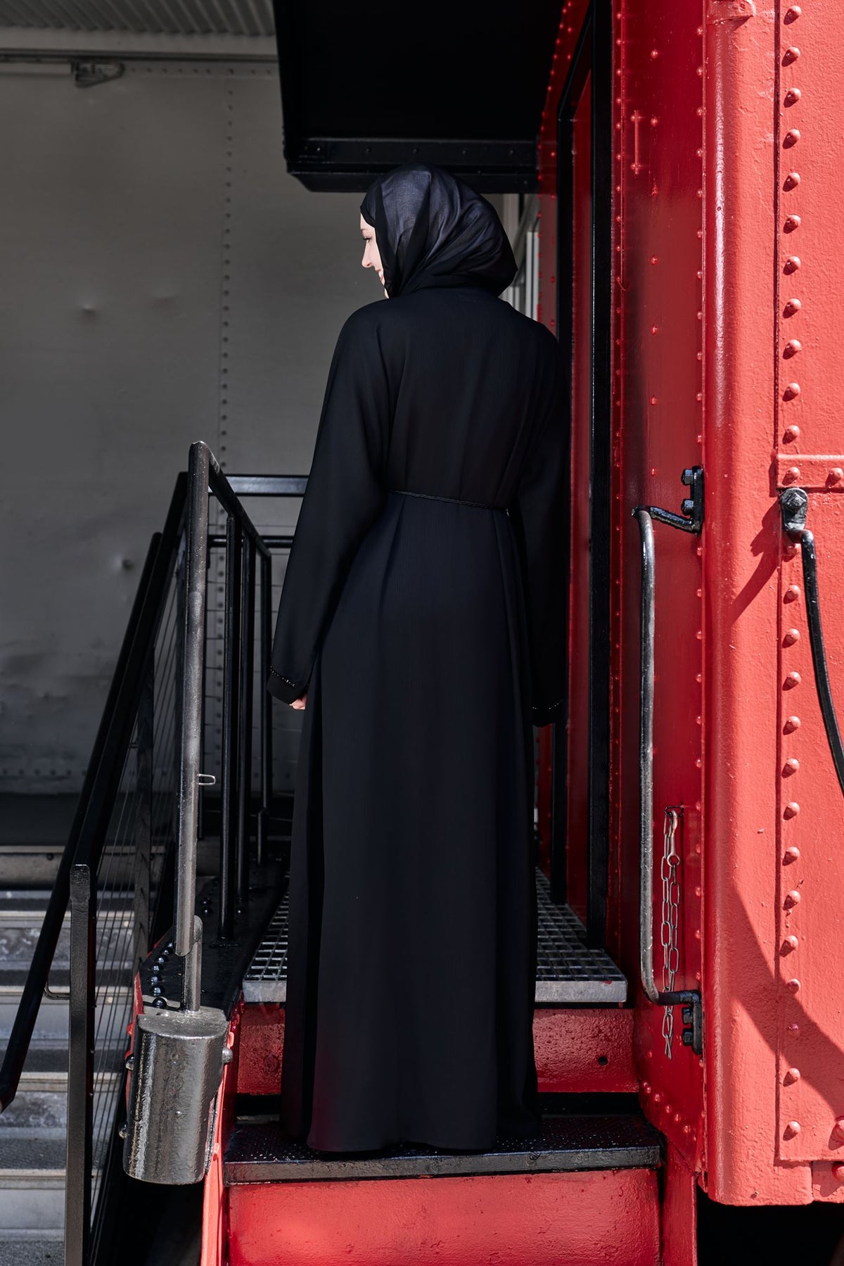 Black Embellished Abaya