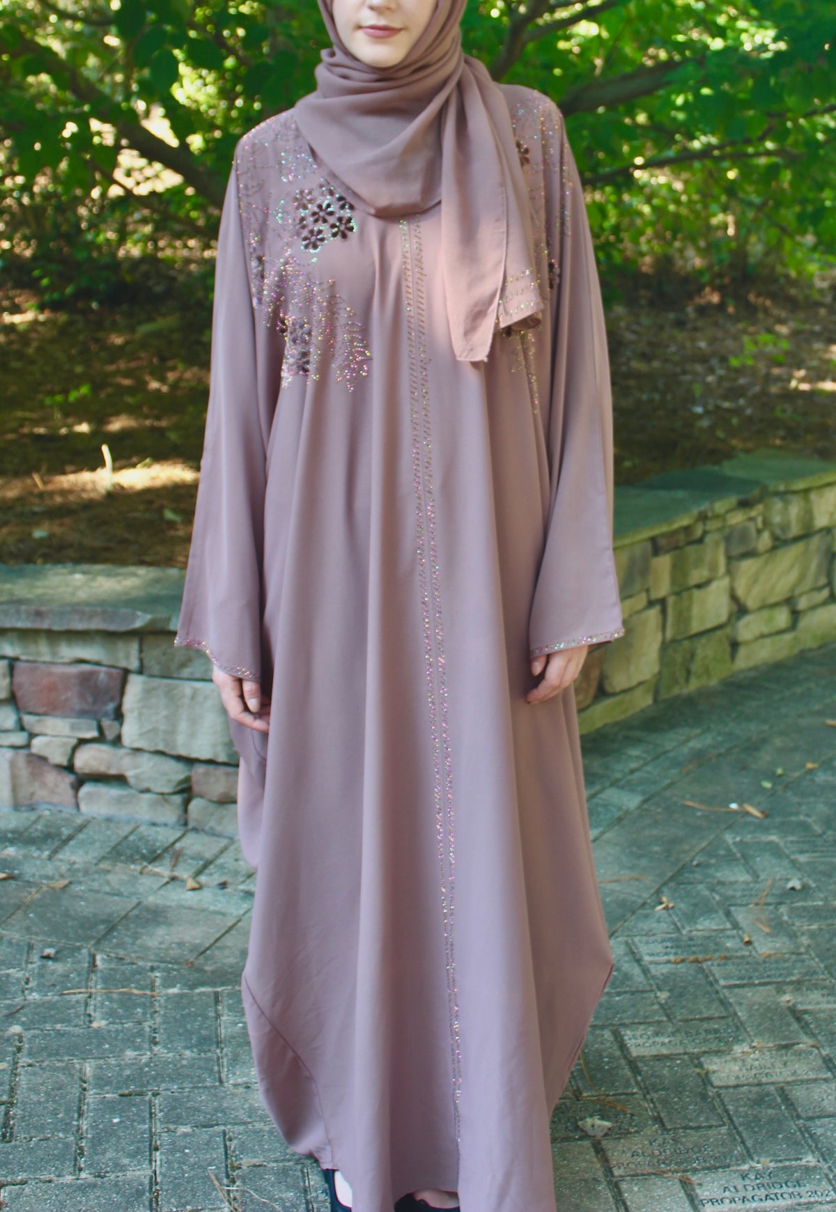 Light Purple Butterfly Abaya
