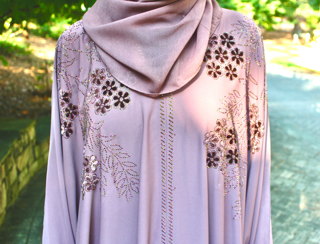 Light Purple Butterfly Abaya