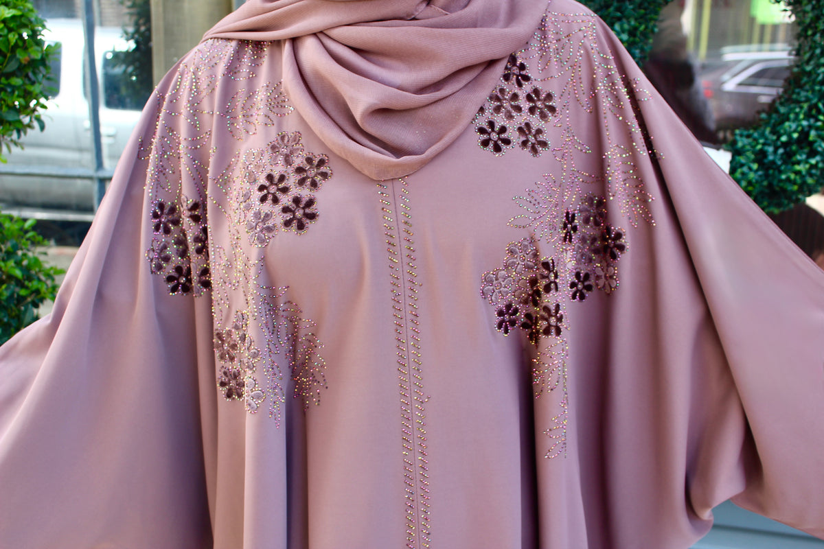 Light Purple Butterfly Abaya