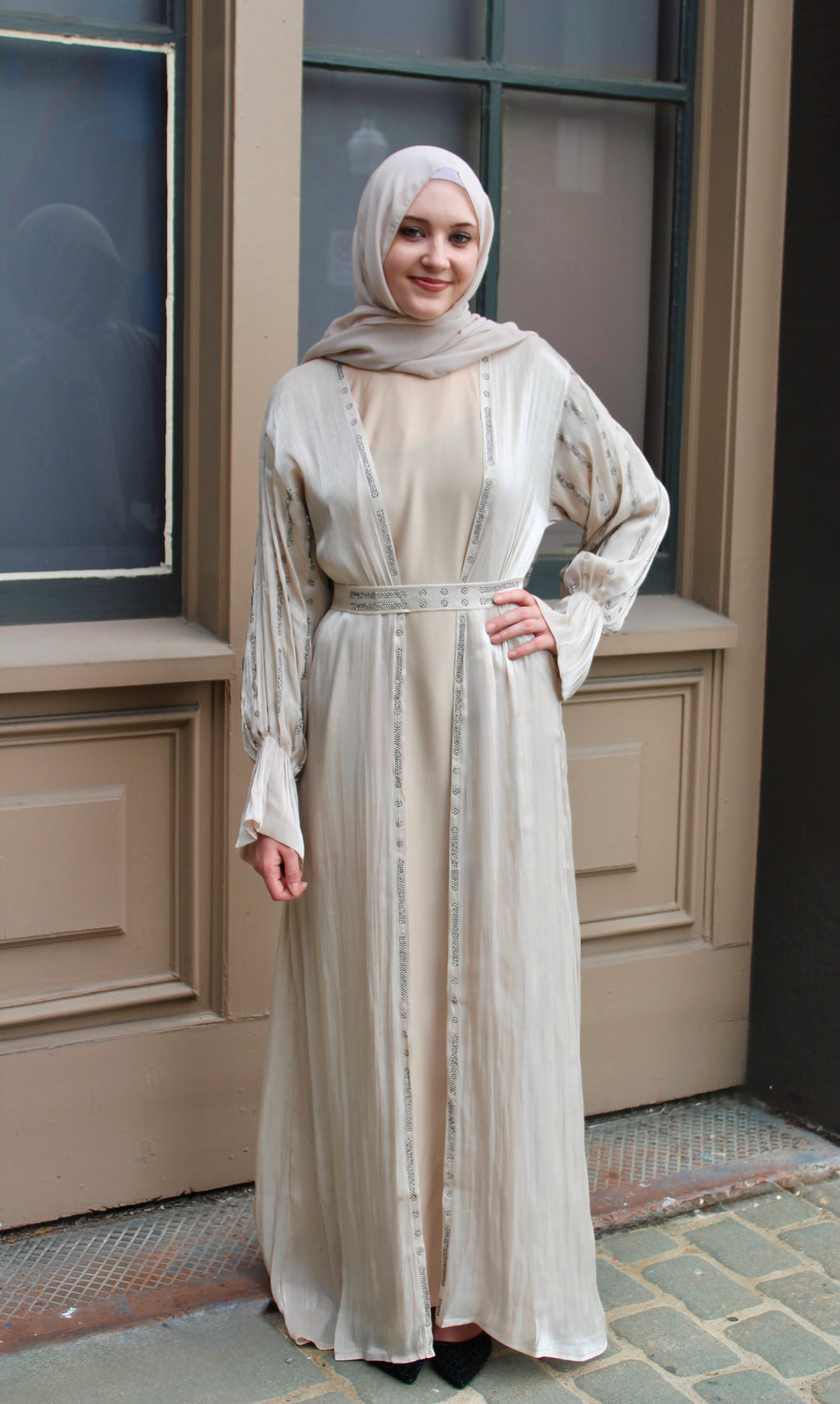 Light Beige Abaya